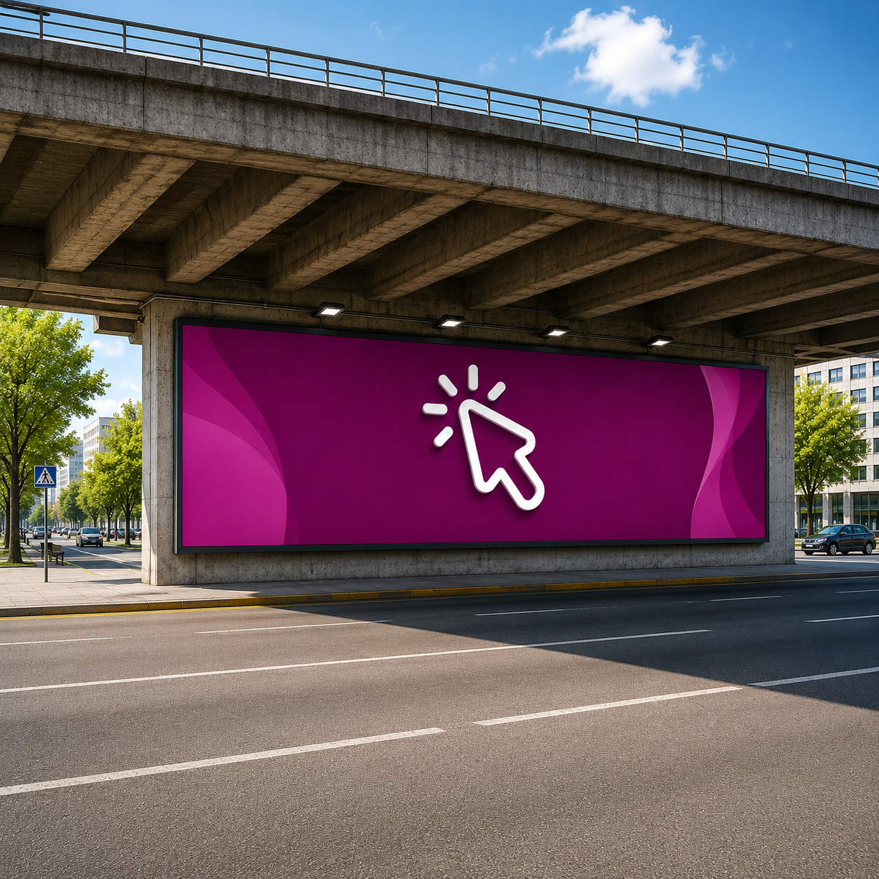 Anuncio bajo puente